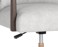 Collin Office Chair in Saloon Light Grey leather