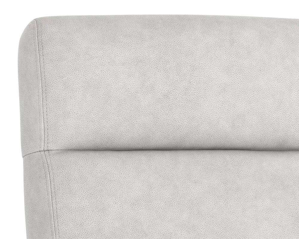 Collin Office Chair in Saloon Light Grey leather