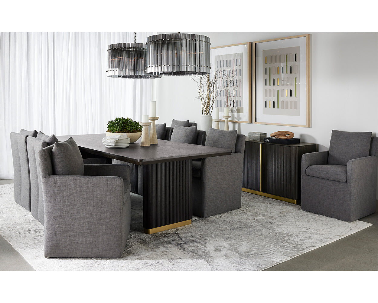 Kore Chandelier – Small – Smoke Grey