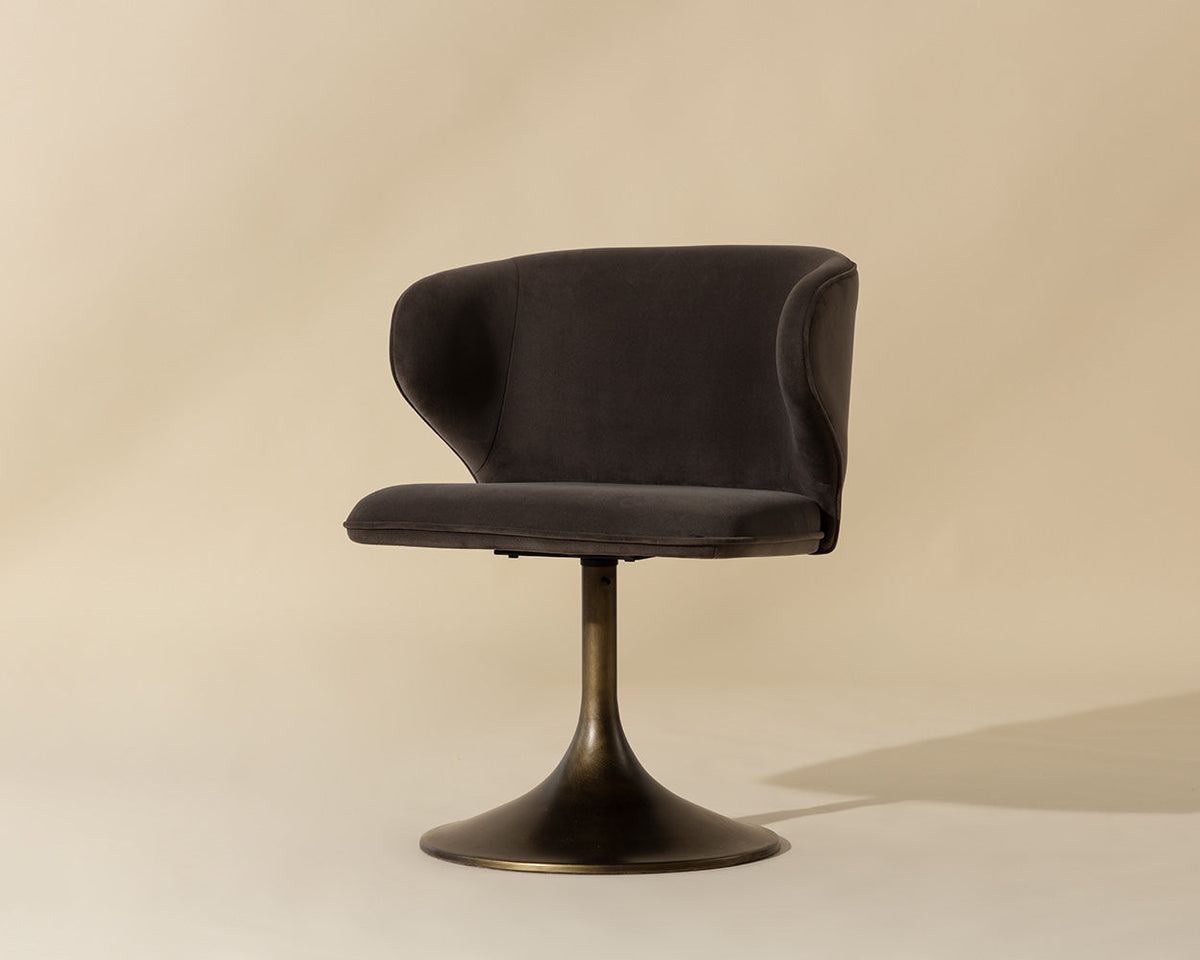 Simone Swivel Dining Chair - Meg Ash
