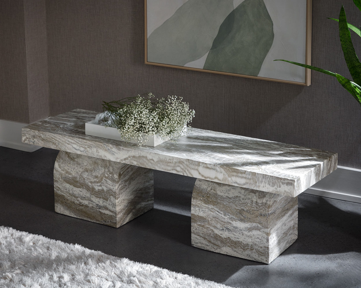 Colohan Bench - Sand Marble