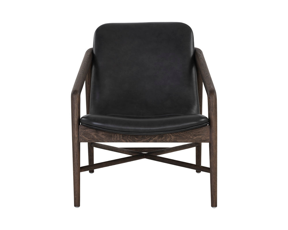 Cinelli Lounge Chair — Distressed Brown — view 3