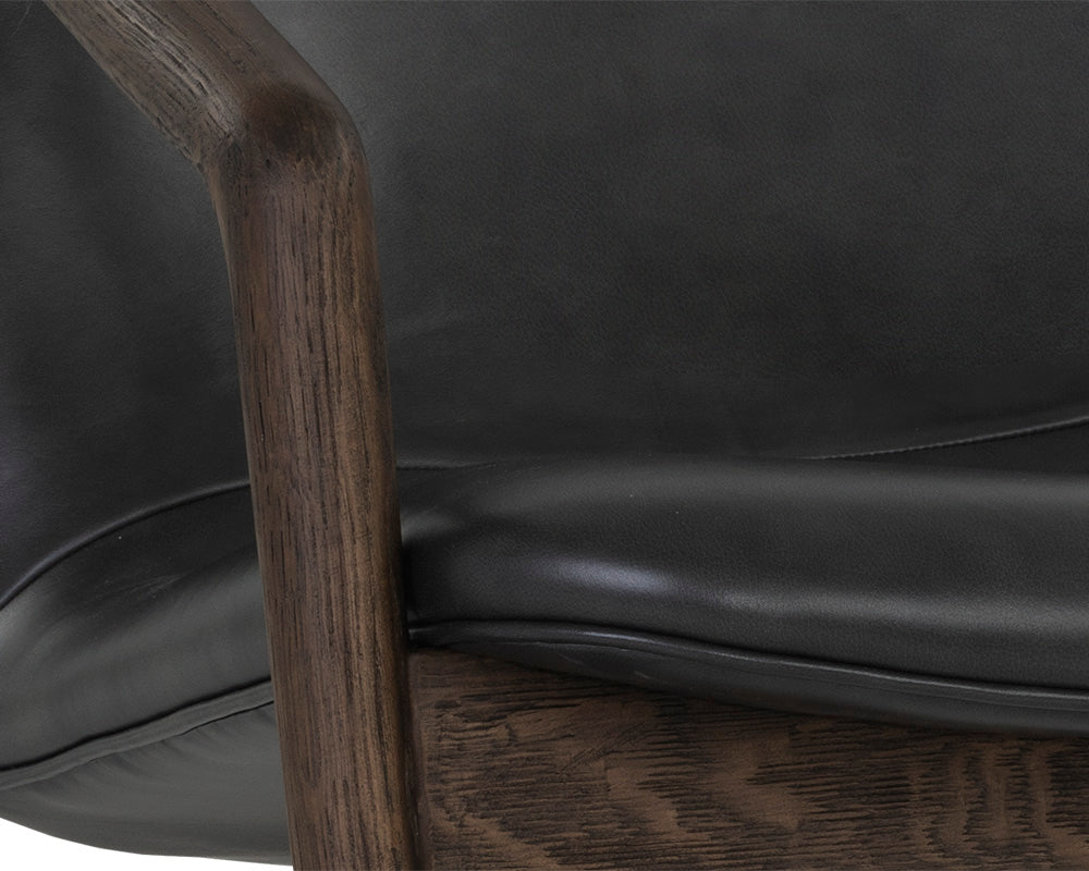 Cinelli Lounge Chair — Distressed Brown — view 6