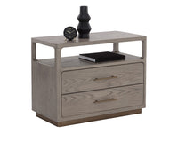 Danette Nightstand in greige oak veneer