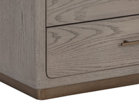 Danette Nightstand in greige oak veneer