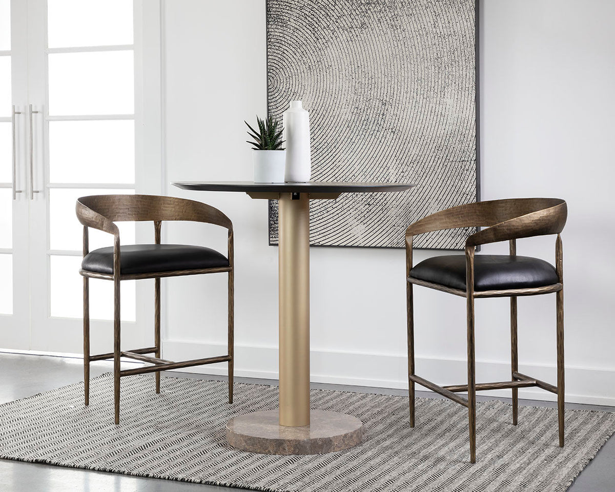Zanatta Counter Stool Charcoal Black