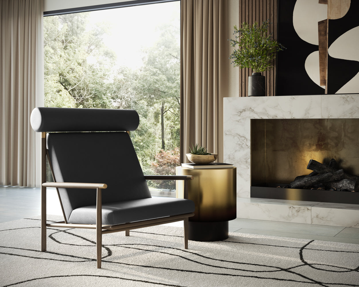 Biko Lounge Chair – Black