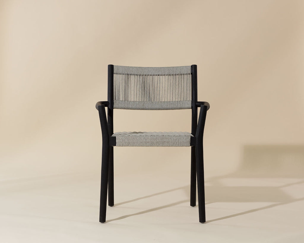 Kavala Stackable Dining Armchair - Charcoal - view 4