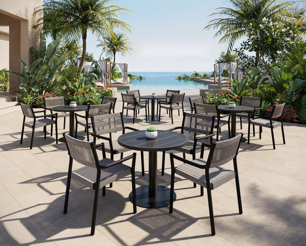 Kavala Stackable Dining Armchair - Charcoal - view 3