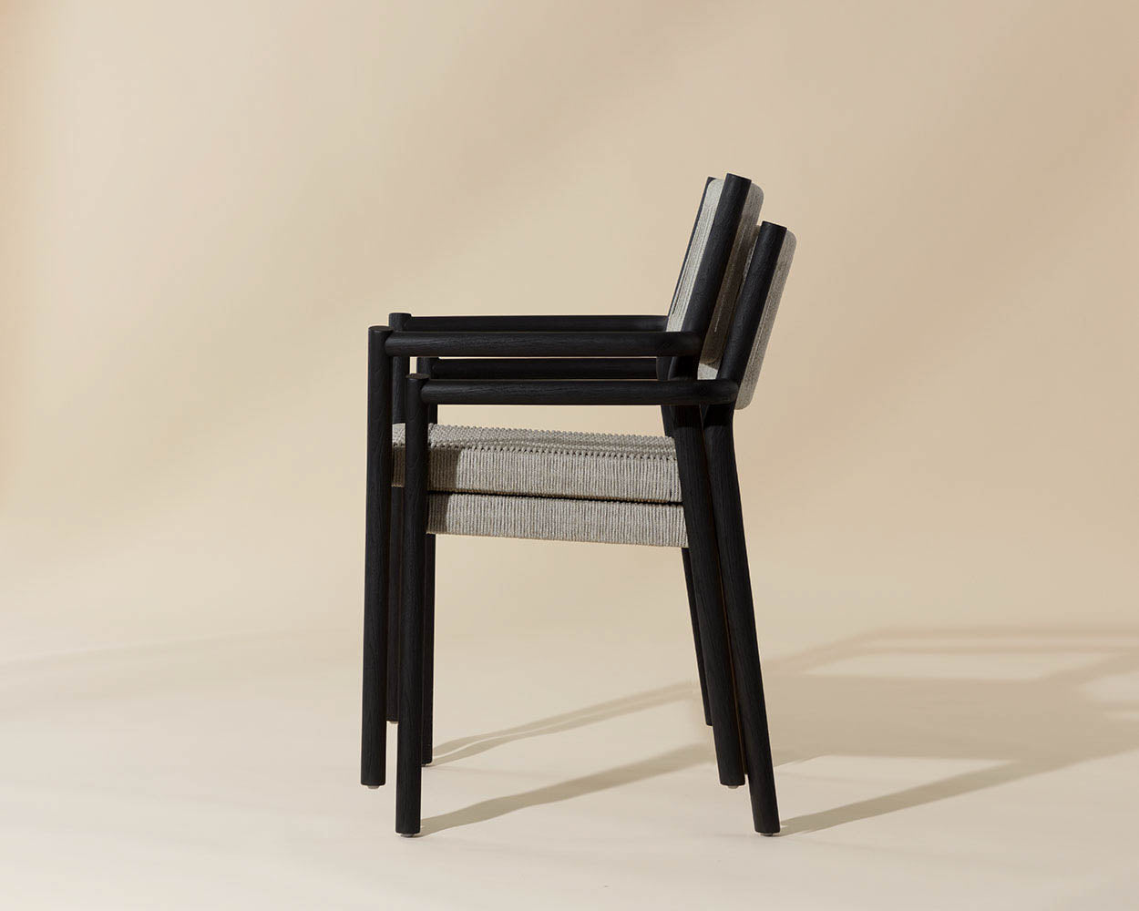 Kavala Stackable Dining Armchair - Charcoal - view 7