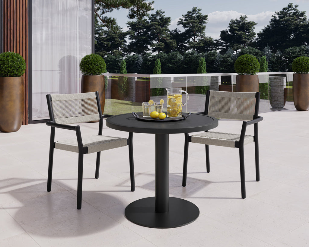 Kavala Stackable Dining Armchair - Charcoal - view 2