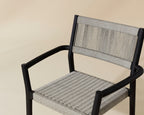 Kavala Stackable Dining Armchair - Charcoal - view 9