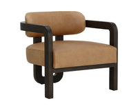 Madrone Upholstered Lounge Chair in Brown, ludlow sesame leather