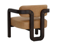 Madrone Upholstered Lounge Chair in Brown, rear view