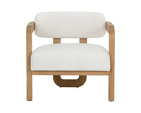 Madrone Upholstered Lounge Chair in Rustic Oak, side view