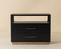 Danette Nightstand in black oak veneer