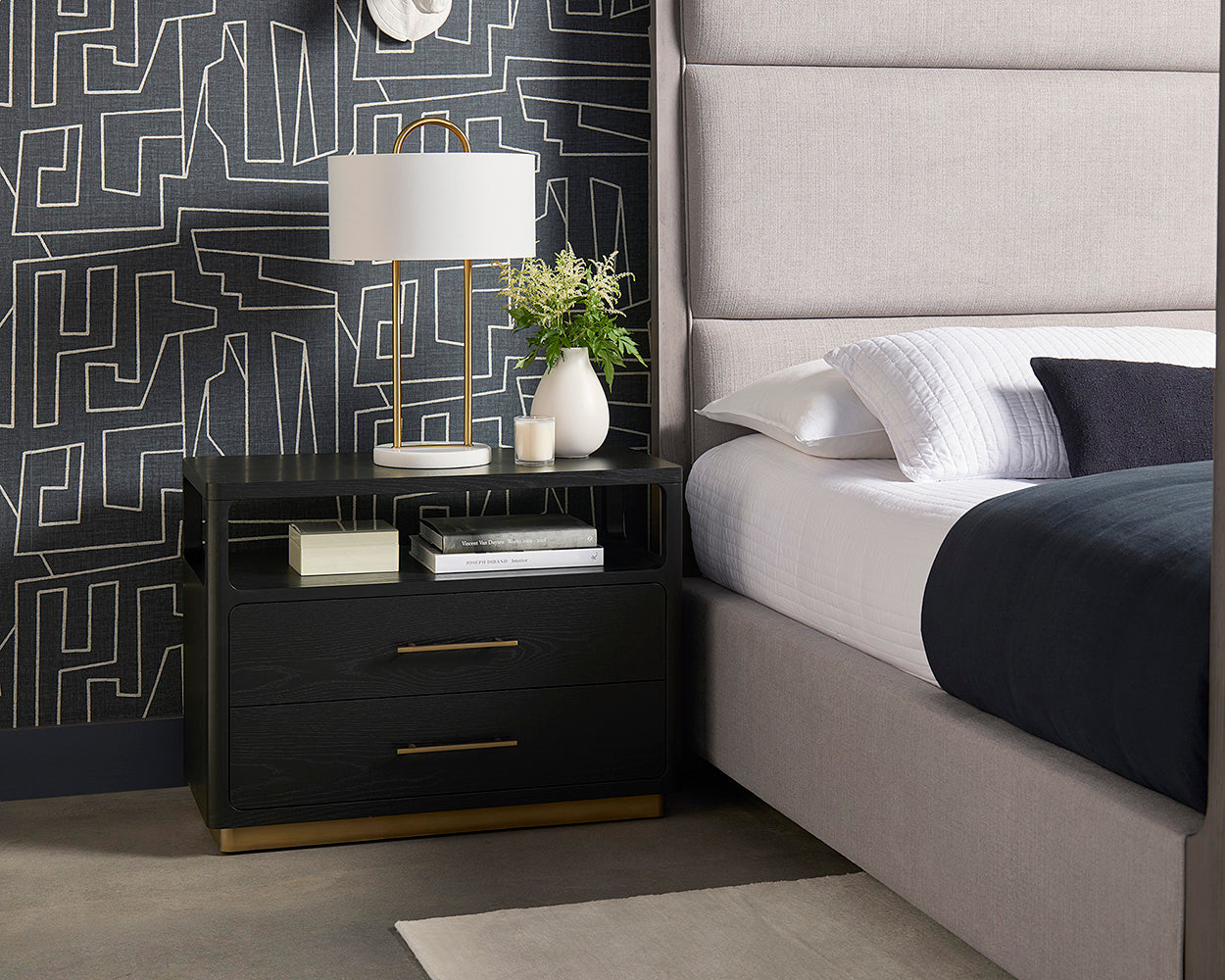 Danette Nightstand – Black