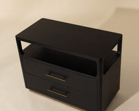 Danette Nightstand in black oak veneer