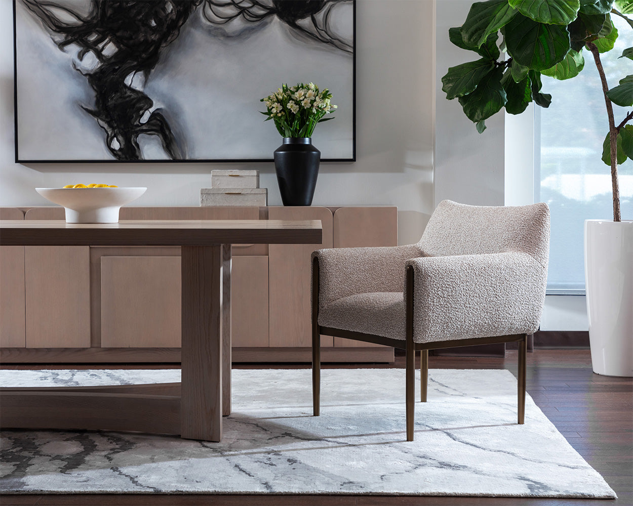 Olea Dining Armchair - Santa Cruz Oatmeal