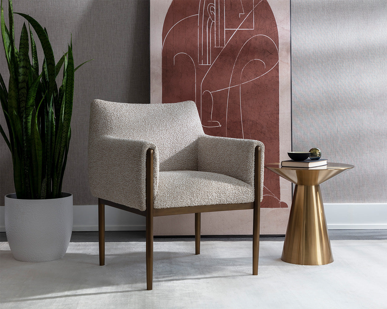 Olea Dining Armchair - Santa Cruz Oatmeal