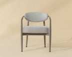 Marita Dining Armchair - Greige - view 3