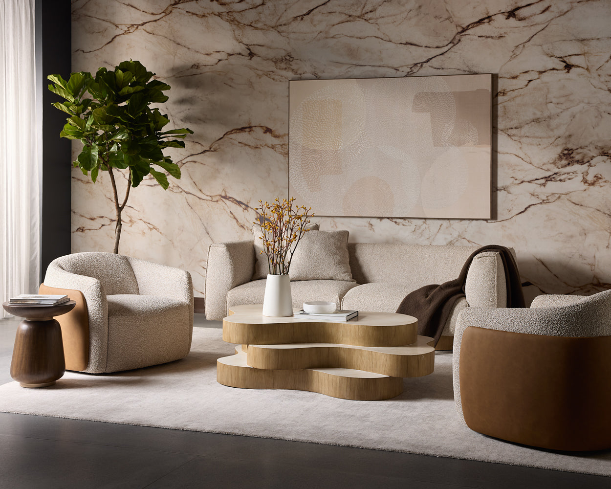 Caris Swivel Lounge Chair