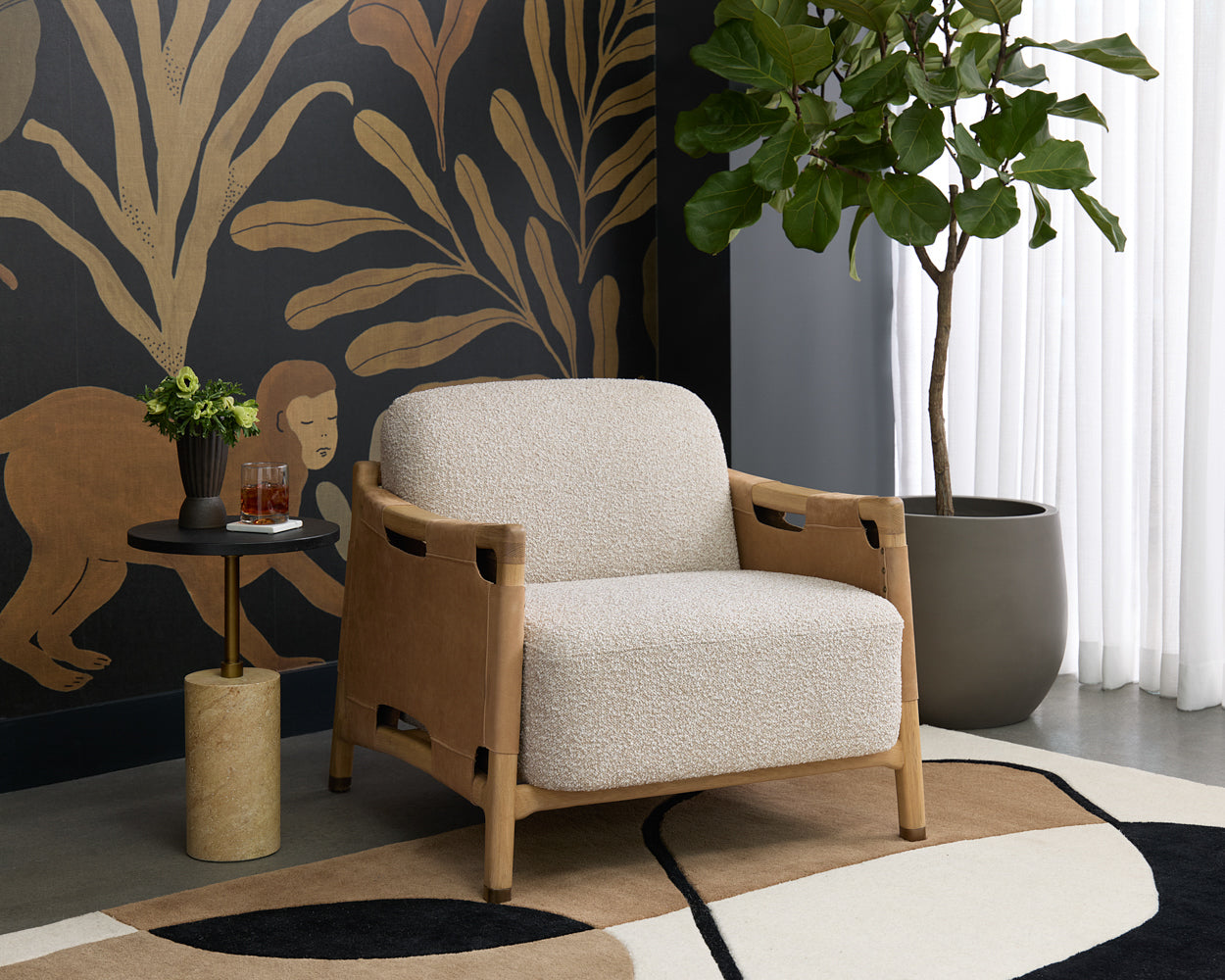 Calloway Lounge Chair – Light Oak