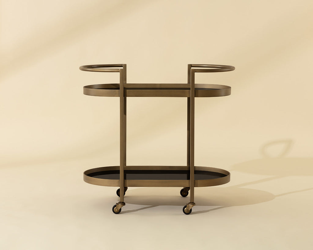 Bartlett Bar Cart – Antique Brass