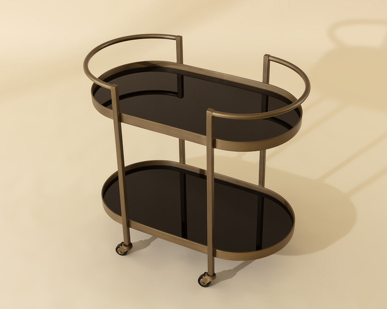 Bartlett Bar Cart – Antique Brass