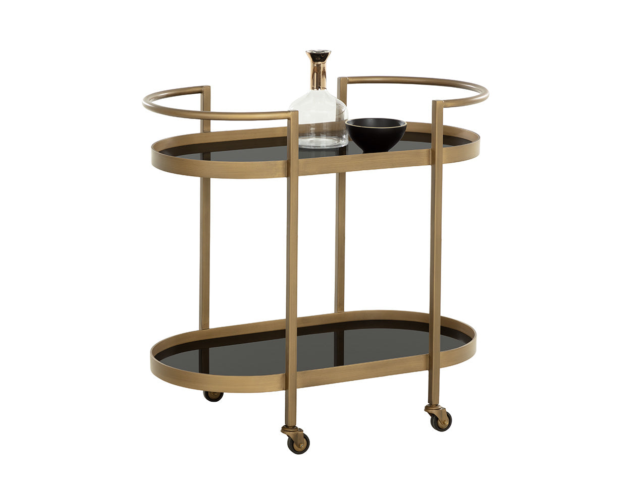 Bartlett Bar Cart – Antique Brass