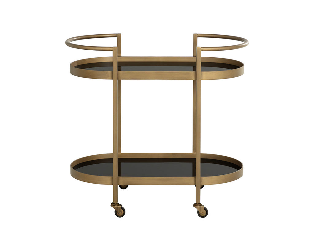 Bartlett Bar Cart – Antique Brass