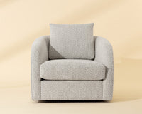 Wexford Swivel Lounge Chair Sauble Greige, side view