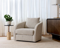 Wexford Swivel Lounge Chair Sauble Greige, detail view