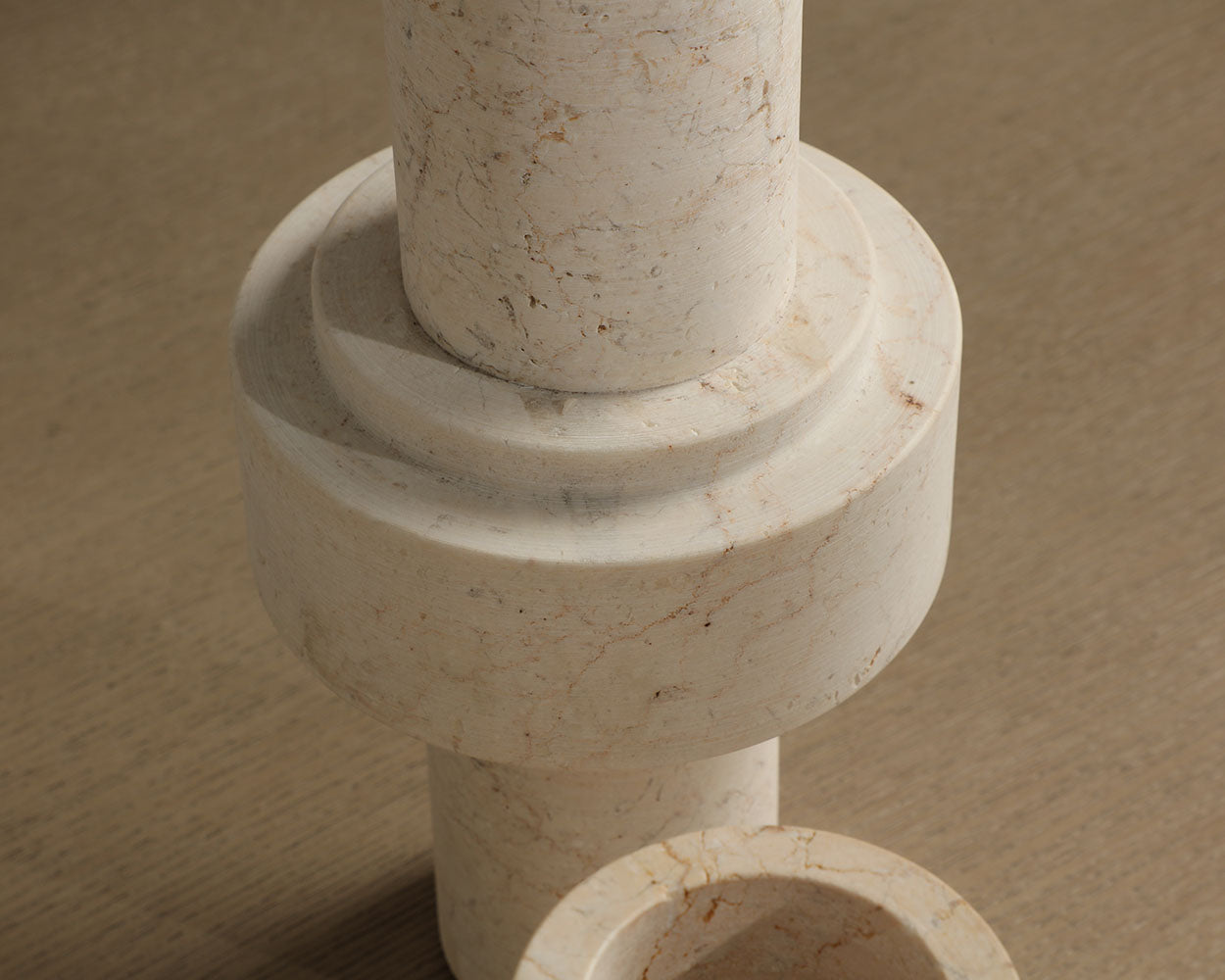 Surrounded Marble Sculpture Large — side profile