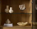 Abundance Marble Vase Large — styled on console