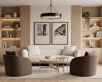Wexford Swivel Lounge Chair Rika Chocolate, detail view