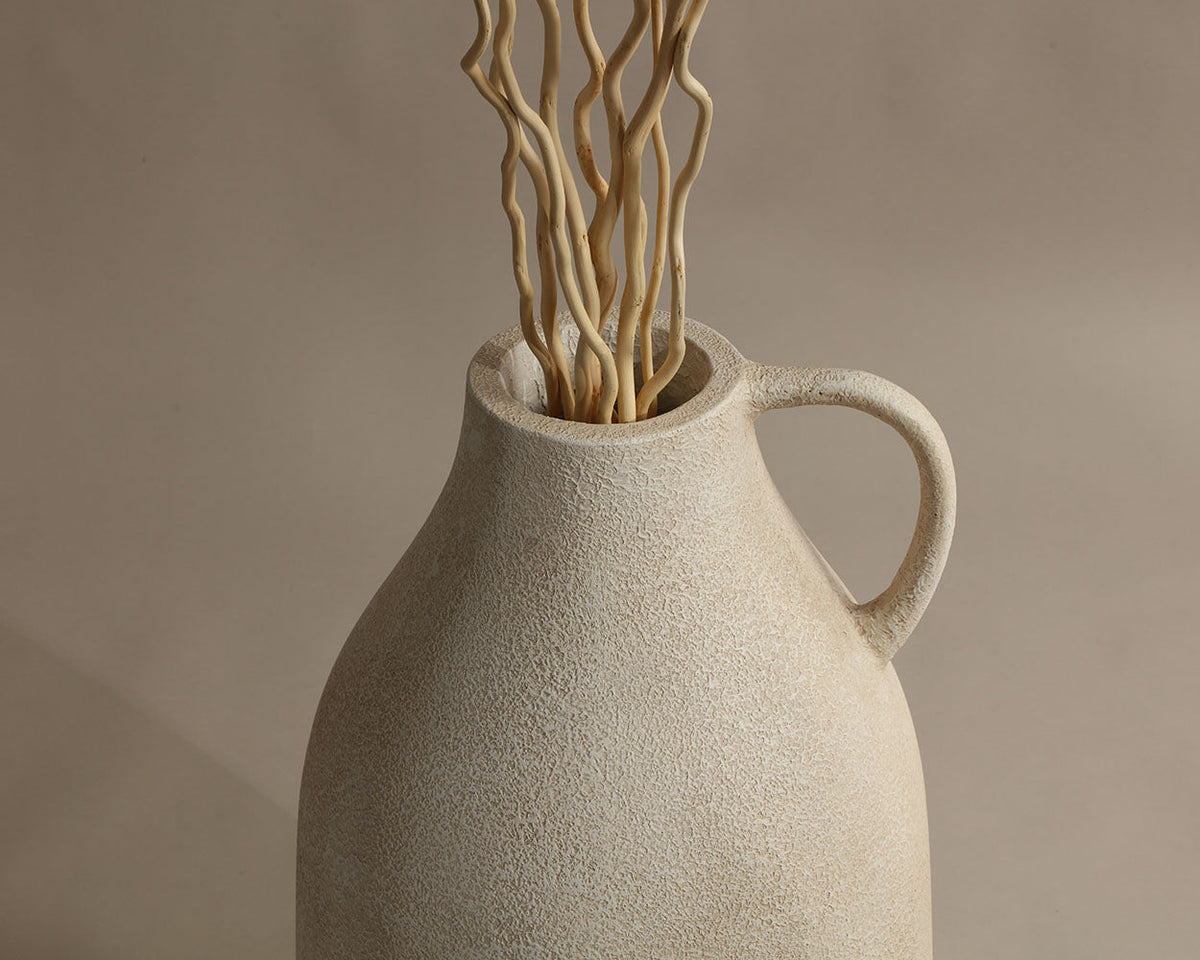 Marena Concrete Vase — top view