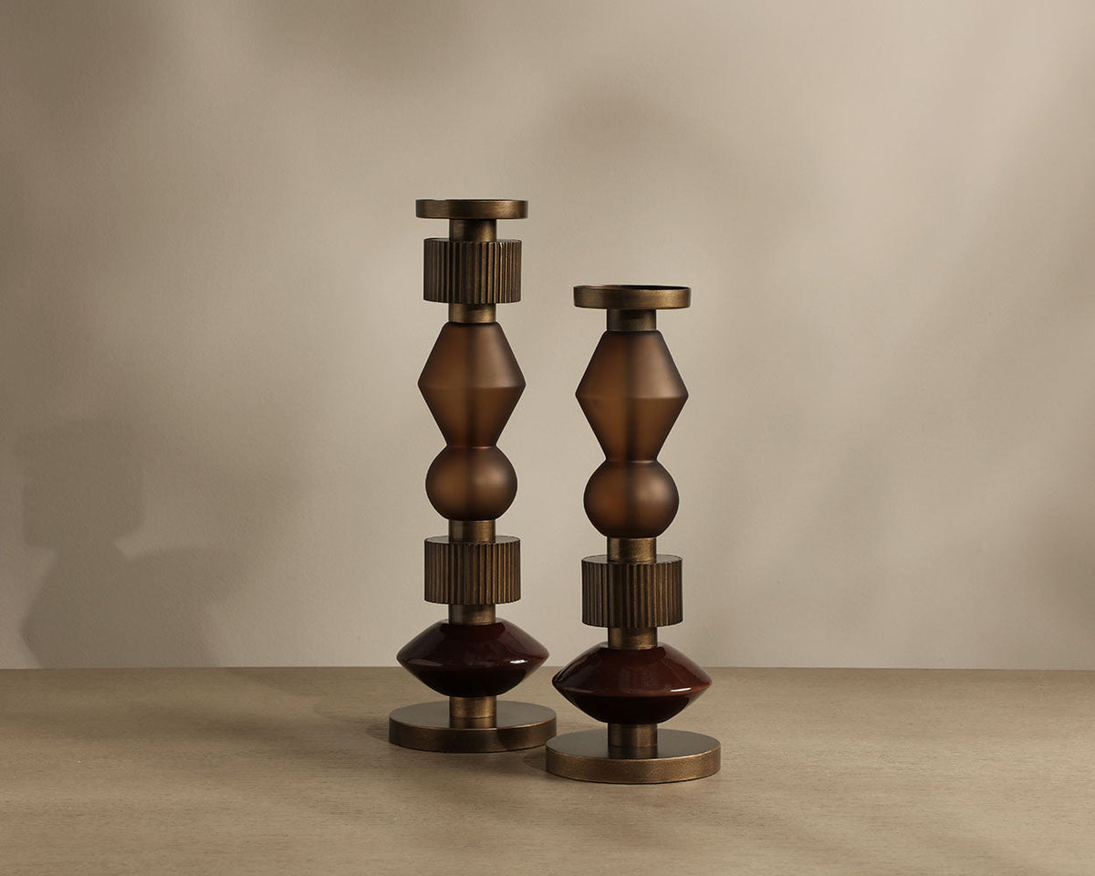 Bauhaus Glass Candle Holders — hero