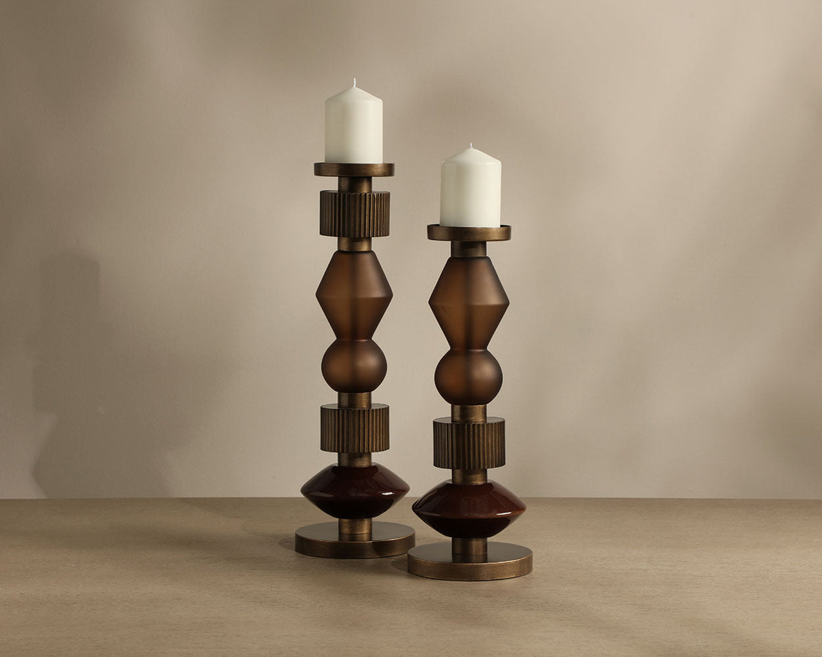 Bauhaus Glass Candle Holders — detail view