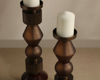 Bauhaus Glass Candle Holders — styled view