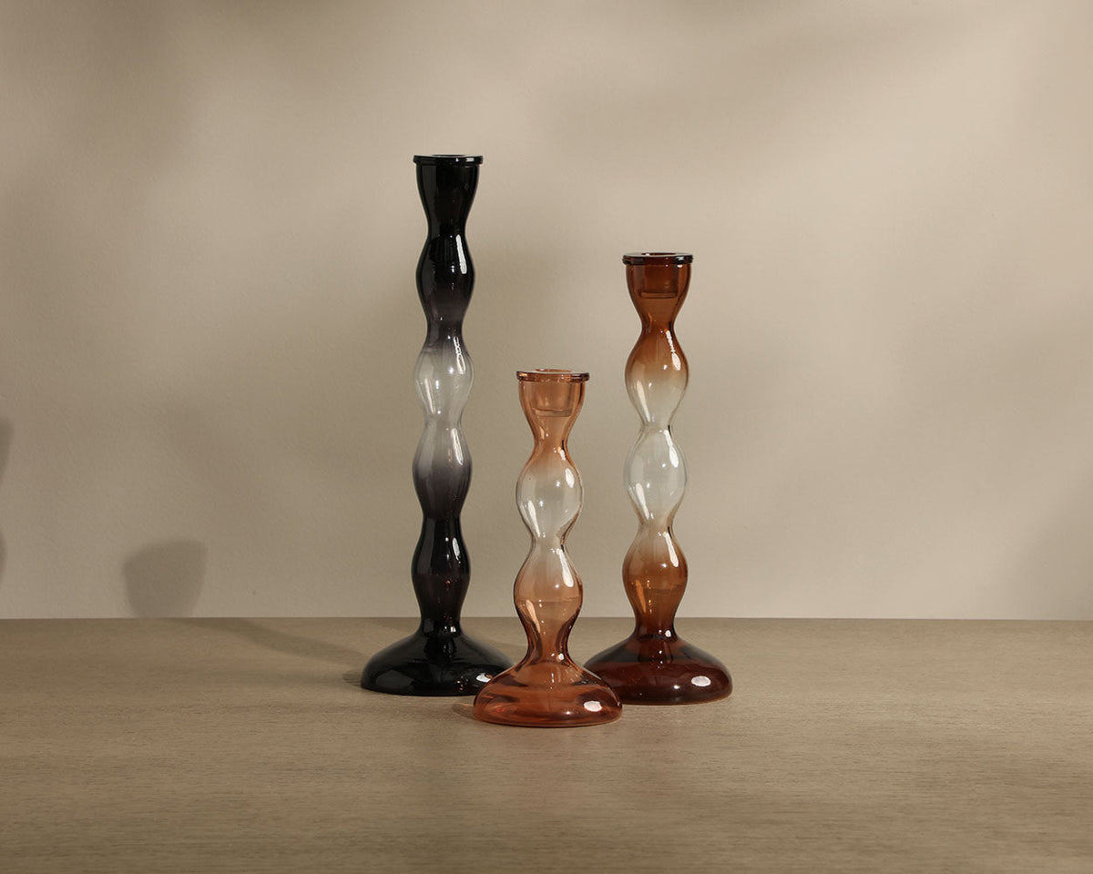 Ladies Glass Candle Holders — hero