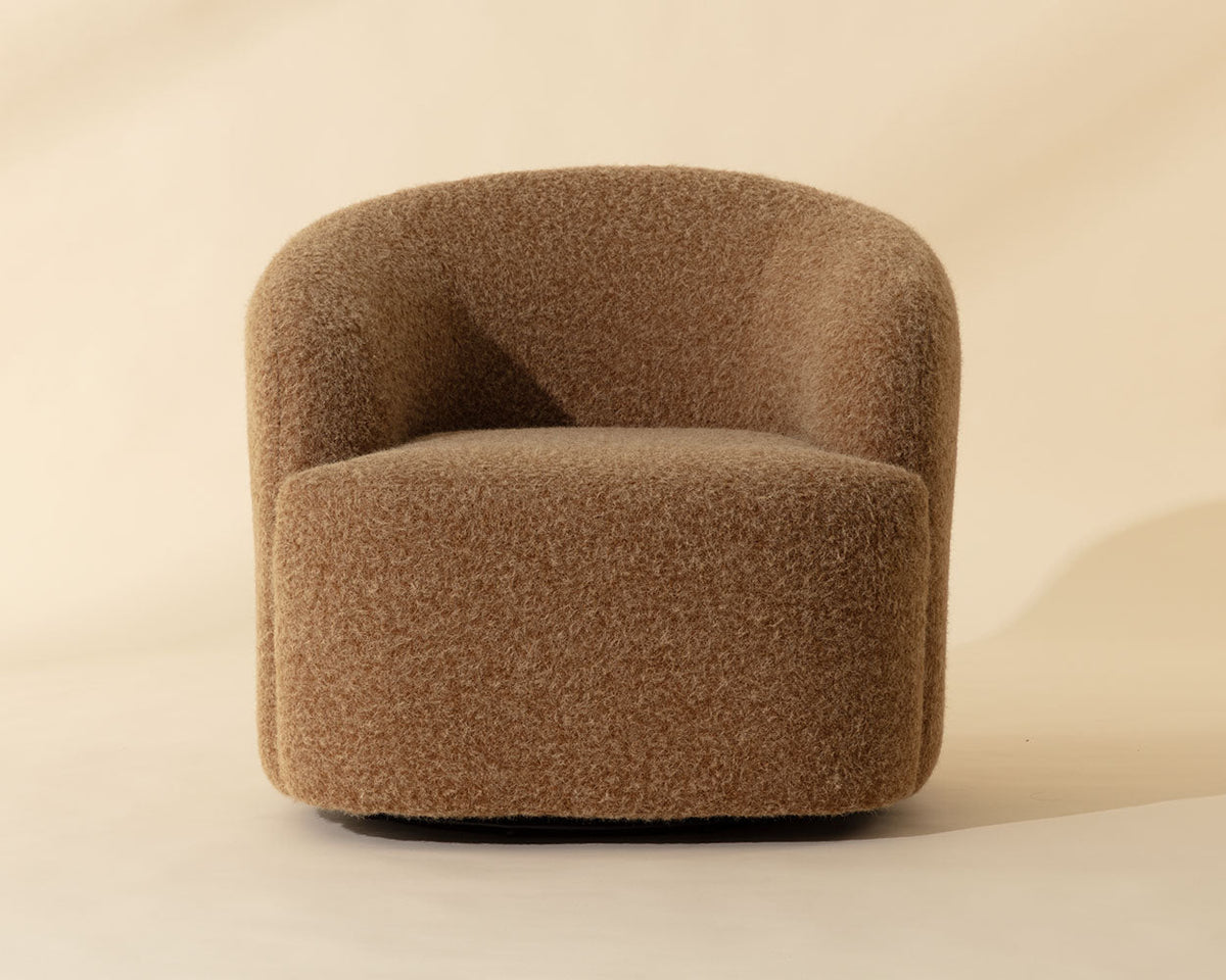 Fuwari Swivel Lounge Chair – Macio Camel