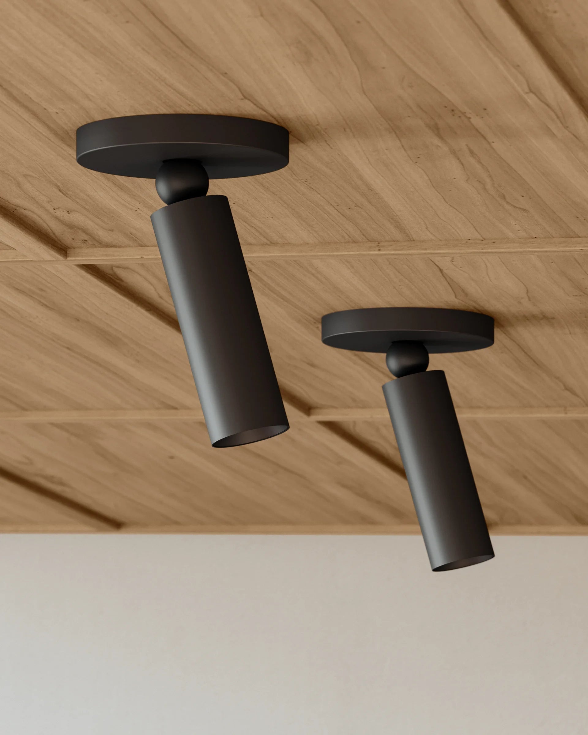 Luxe Pivot Flush Mount Matte Black