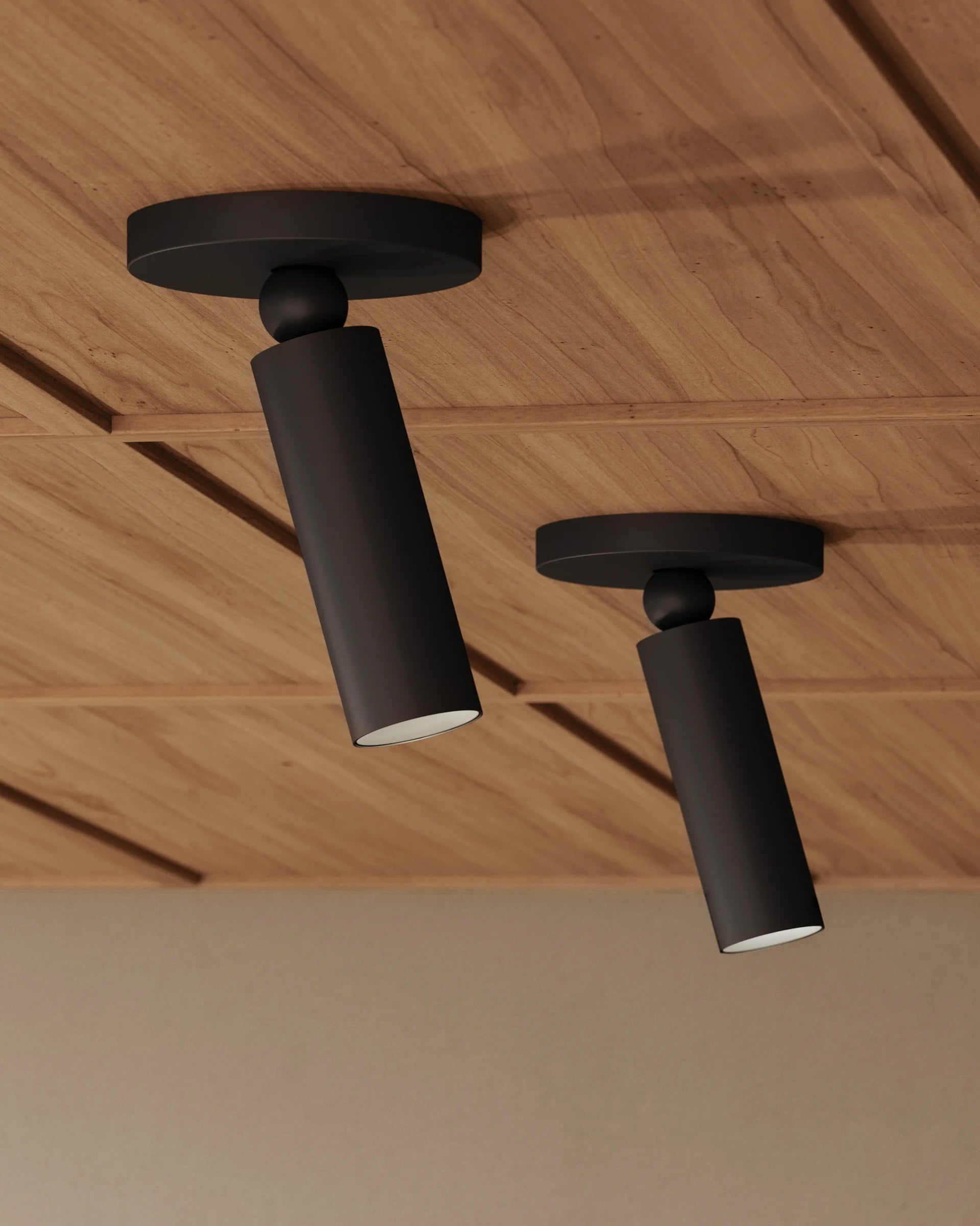 Luxe Pivot Flush Mount Matte Black