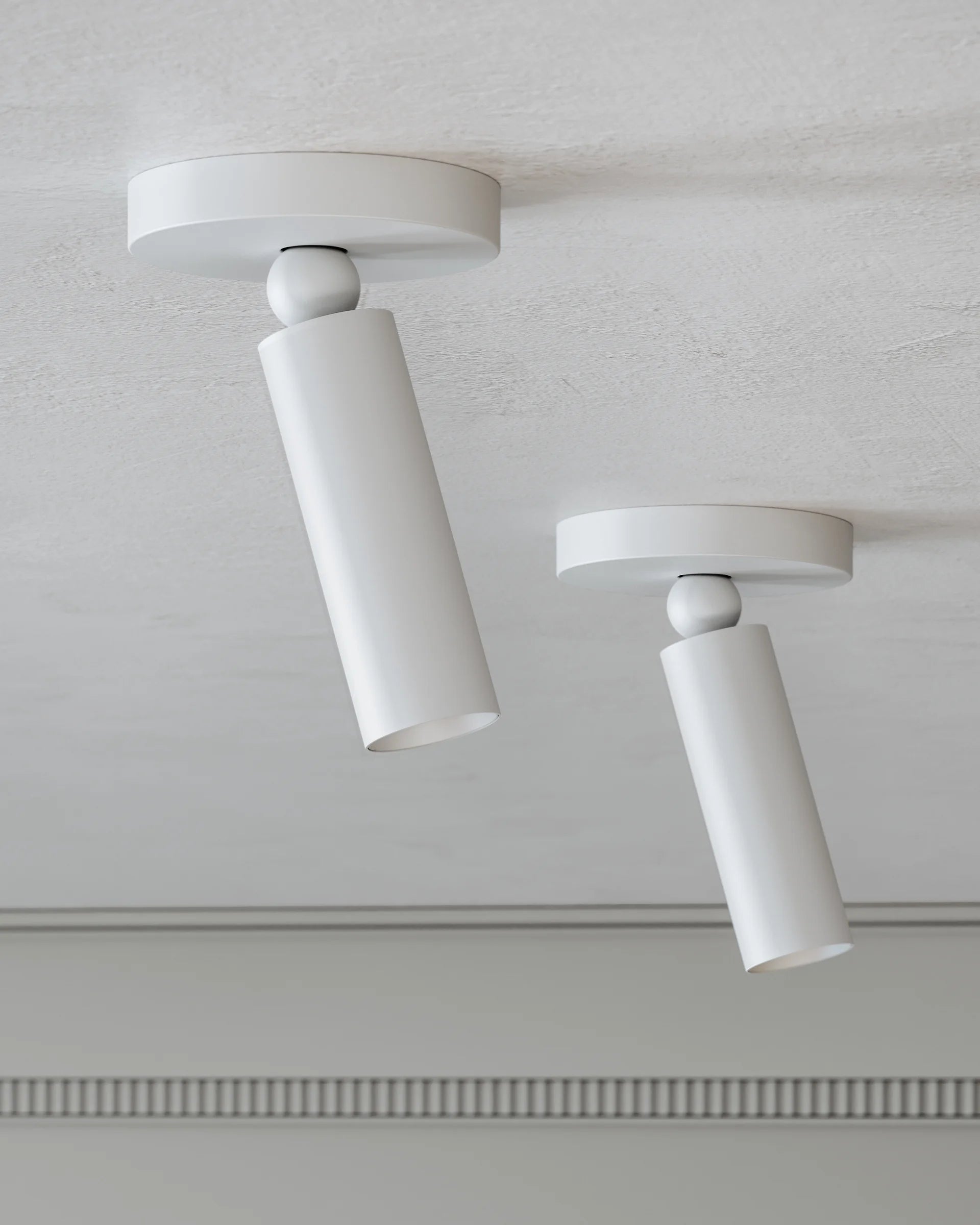 Luxe Pivot Flush Mount Semi-Gloss White