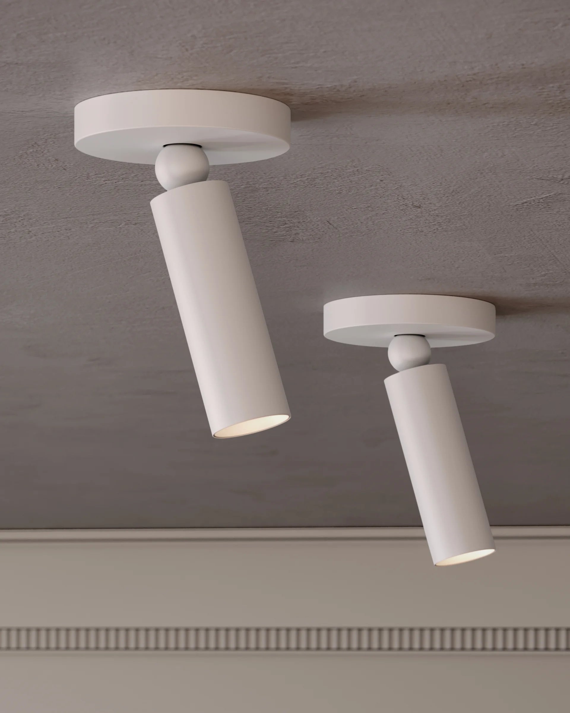 Luxe Pivot Flush Mount Semi-Gloss White