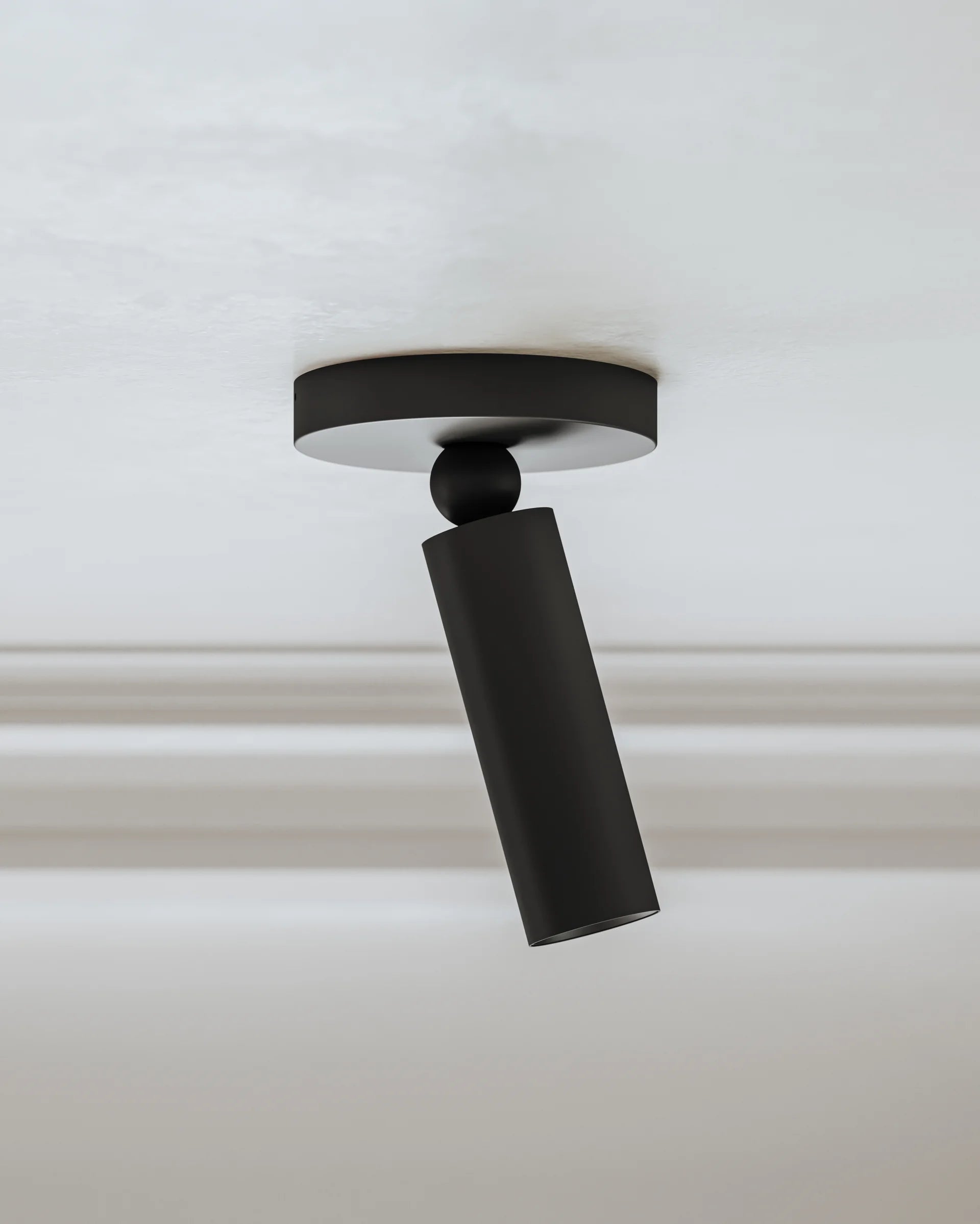 Luxe Pivot Flush Mount Matte Black