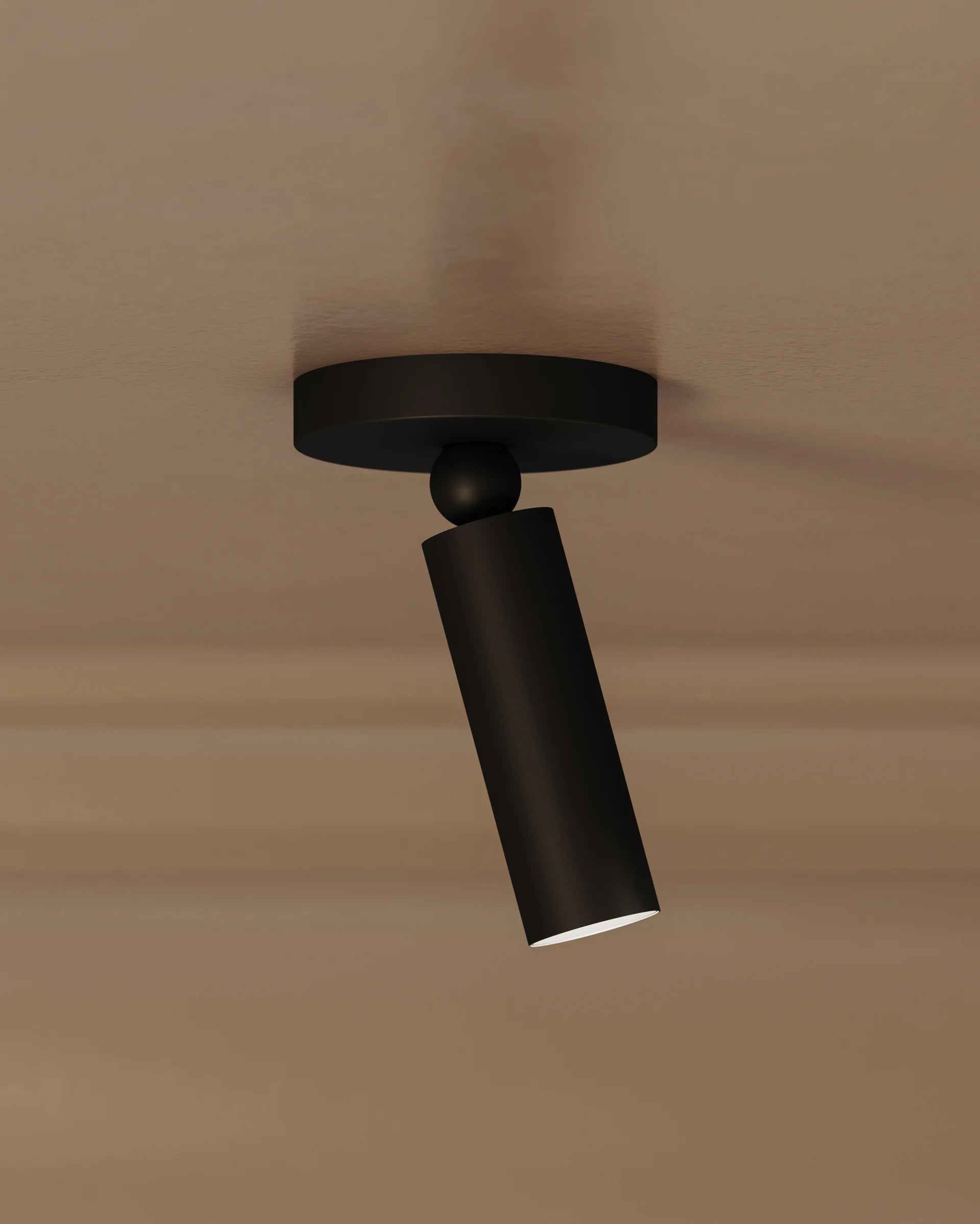 Luxe Pivot Flush Mount Matte Black