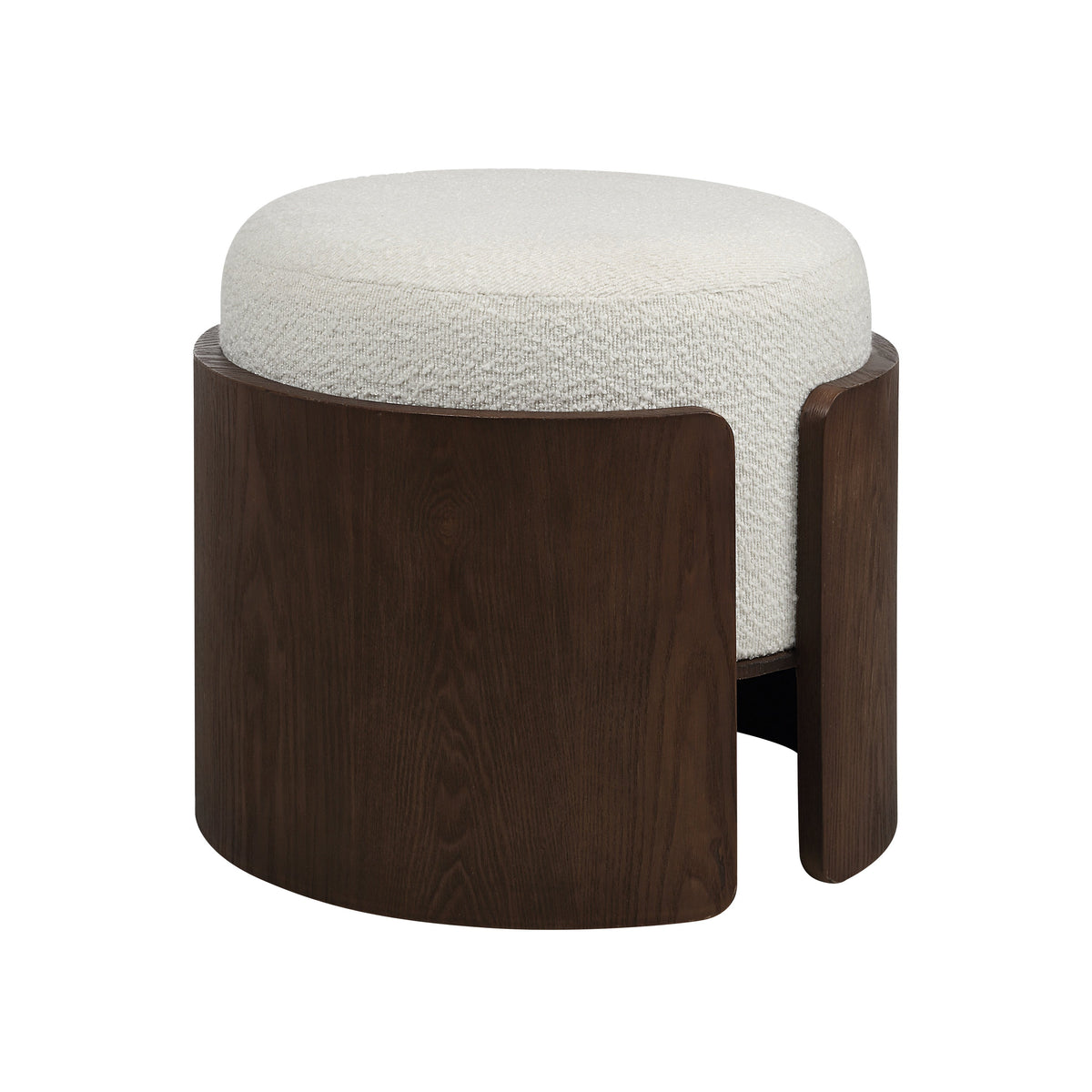 Capsula upholstered ottoman in dark brown, photo 1