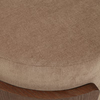 Capsula upholstered ottoman in brown, photo 2